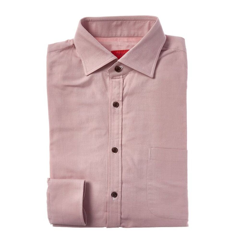 Isaia Mens  Italia Sport Shirt, Pink